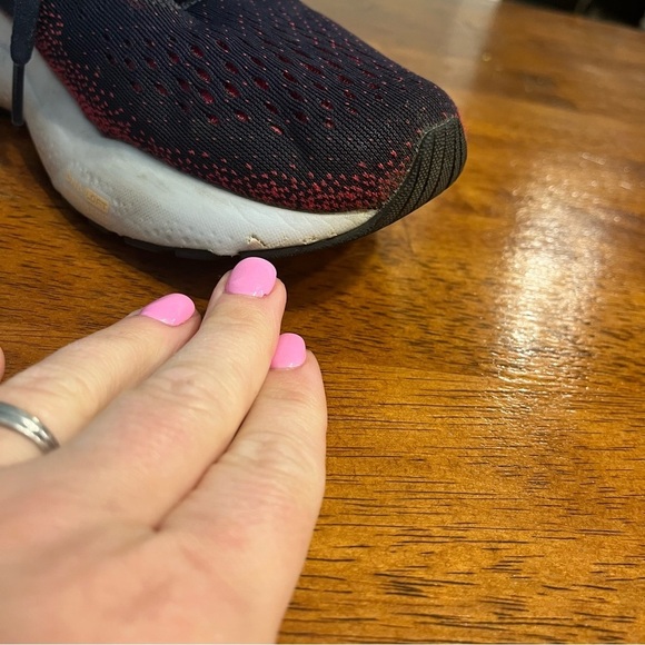 Womens Brooks Ghost 16 navy pink size 9 narrow - Picture 9 of 13